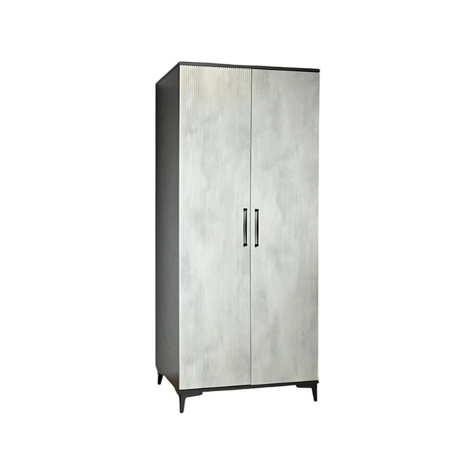 Poyraz Dolap 2 Kapaklı-Çekmeceli | MDF Gövde | Ağaç Ayaklar | Modern ve Kullanışlı Tasarım