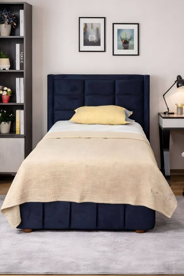 Poyraz Baza Başlık Set 100×200 | Kadife Başlık | Klasik Baza | Rahat Kullanım ve Modern Görünüm