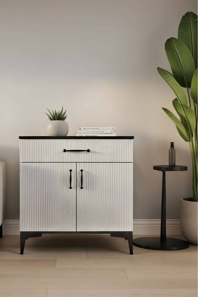 Poyraz Kapaklı Şifonyer | MDF Gövde | Ağaç Ayaklar | Fonksiyonel ve Şık Genç Odası Şifonyeri