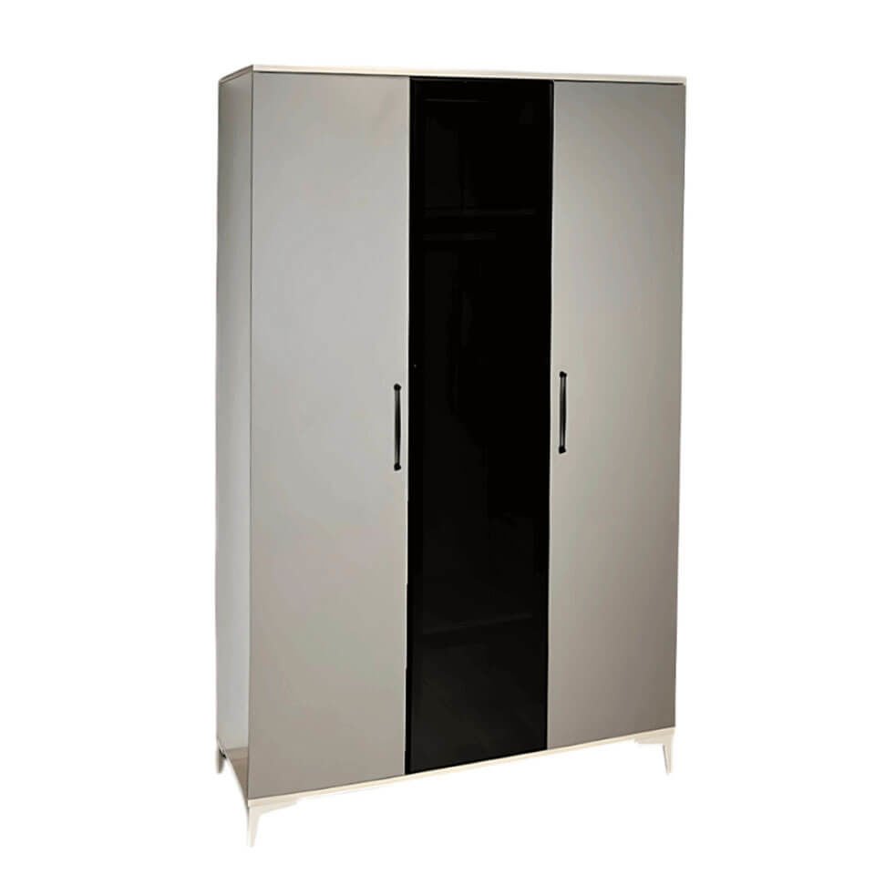 Deniz 3 Kapaklı Dolap - Çekmeceli | MDF Gövde | Ağaç Ayaklar | Fonksiyonellik ve Şıklığı Buluşturan Tasarım