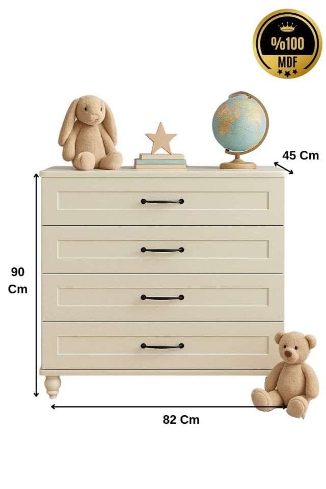 Alin Şifonyer - Çekmeceli | MDF Gövde | Ağaç Ayaklar | Fonksiyonellik ve Şıklığı Buluşturan Tasarım