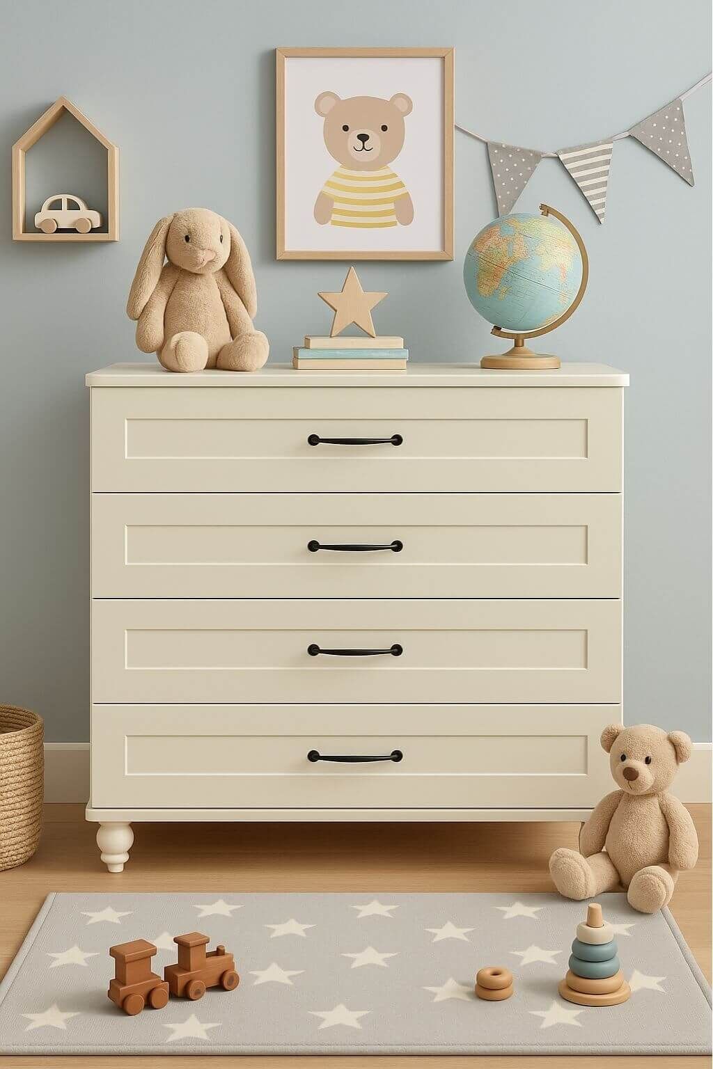 Alin Şifonyer - Çekmeceli | MDF Gövde | Ağaç Ayaklar | Fonksiyonellik ve Şıklığı Buluşturan Tasarım