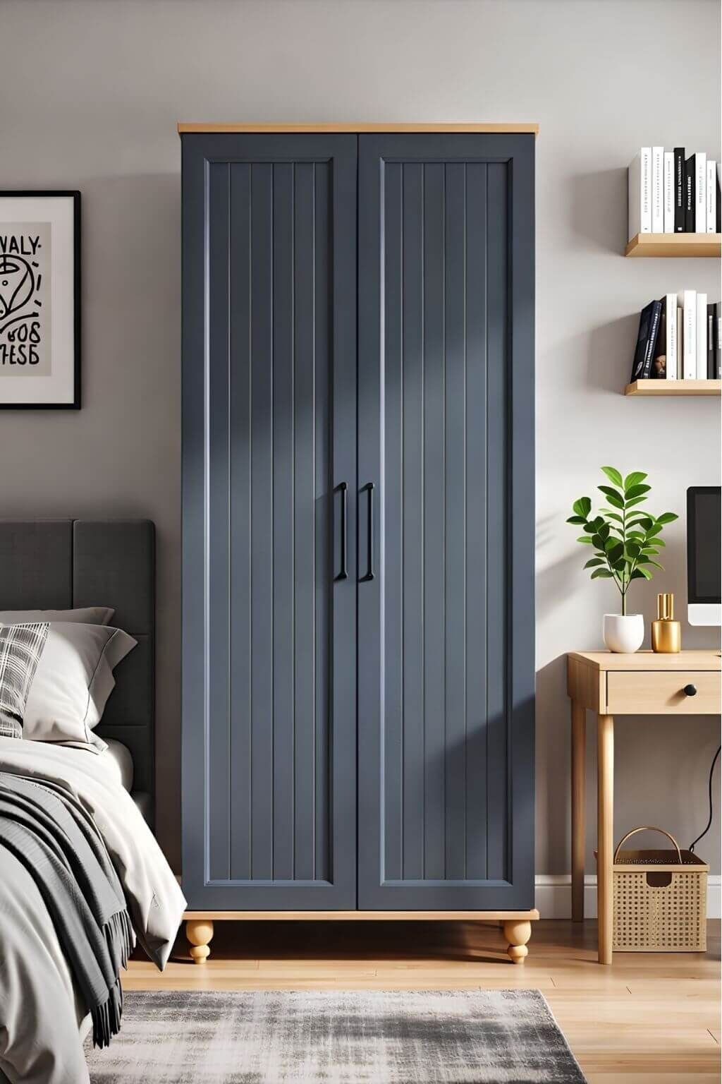 Ozan 2 Kapaklı Çekmeceli Dolap | MDF Gövde | Ağaç Ayaklar | Kalite ve Tasarımı Buluşturan Model