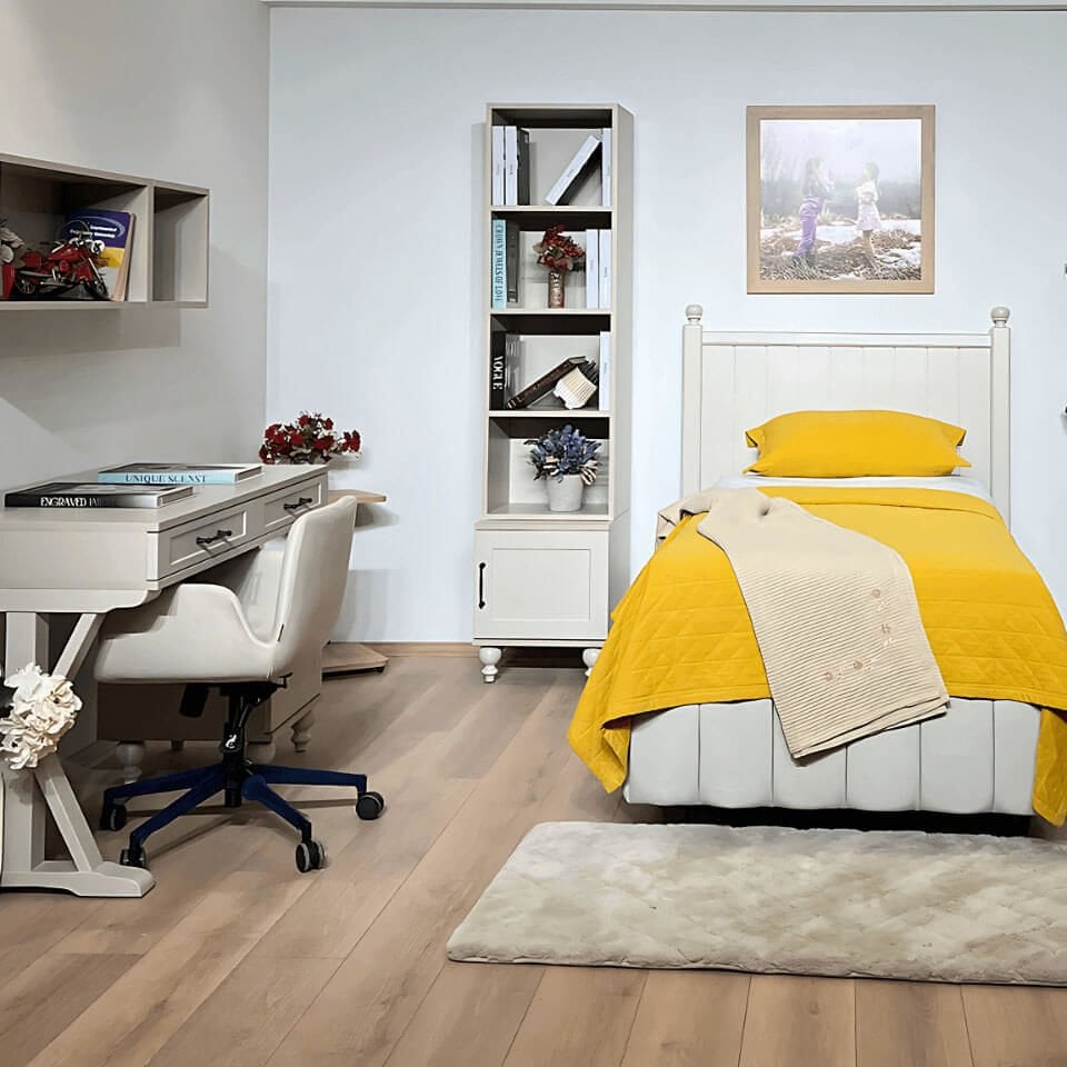 Alin Komodin ve Kitaplık Set | MDF Gövde | Ağaç Ayaklar | Dekoratif ve Fonksiyonel Mobilya