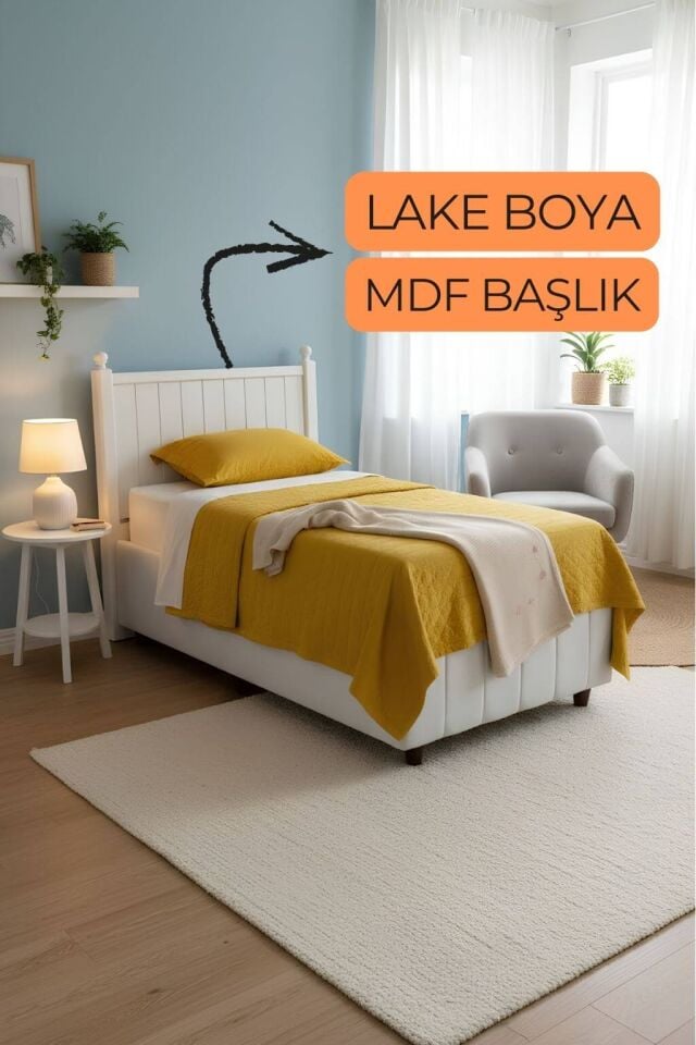 Alin 100 Cm Baza Başlığı | 115 Cm Genişliğinde | MDF | Zarif ve İşlevsel Detaylar