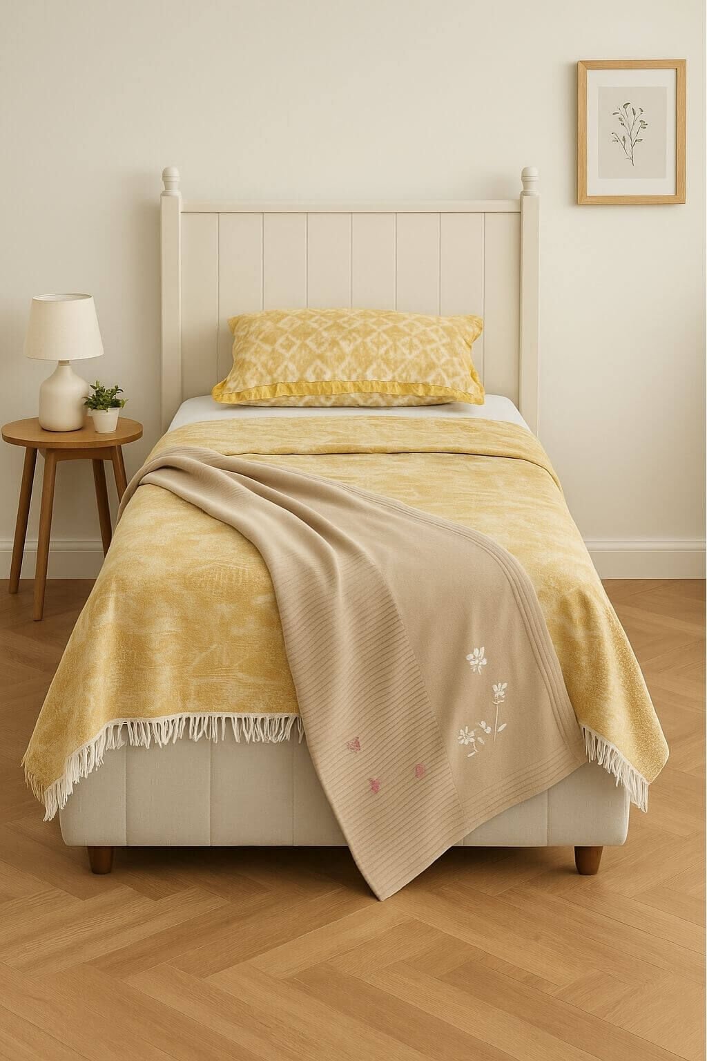 Pera 120 Cm Baza Başlık Yatak Set| MDF Başlık| Klasik Baza | Rahat Kullanım ve Modern Görünüm