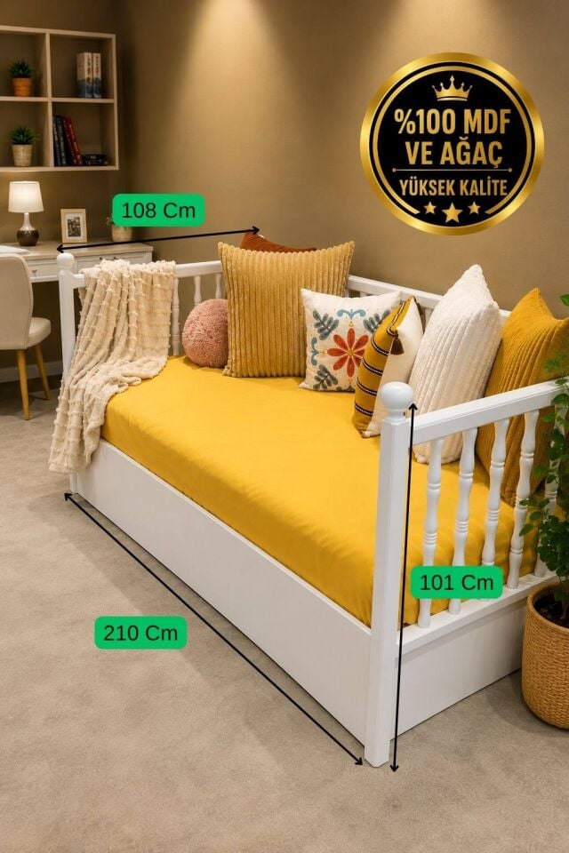 MDF Daybed – %100 MDF ve Ağaç Kalitesiyle Modern Çocuk ve Genç Odası Daybed