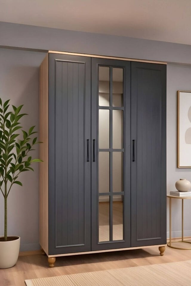 Ozan 3 Kapaklı Çekmeceli Dolap | MDF Gövde | Ağaç Ayaklar | Kalite ve Tasarımı Buluşturan Model