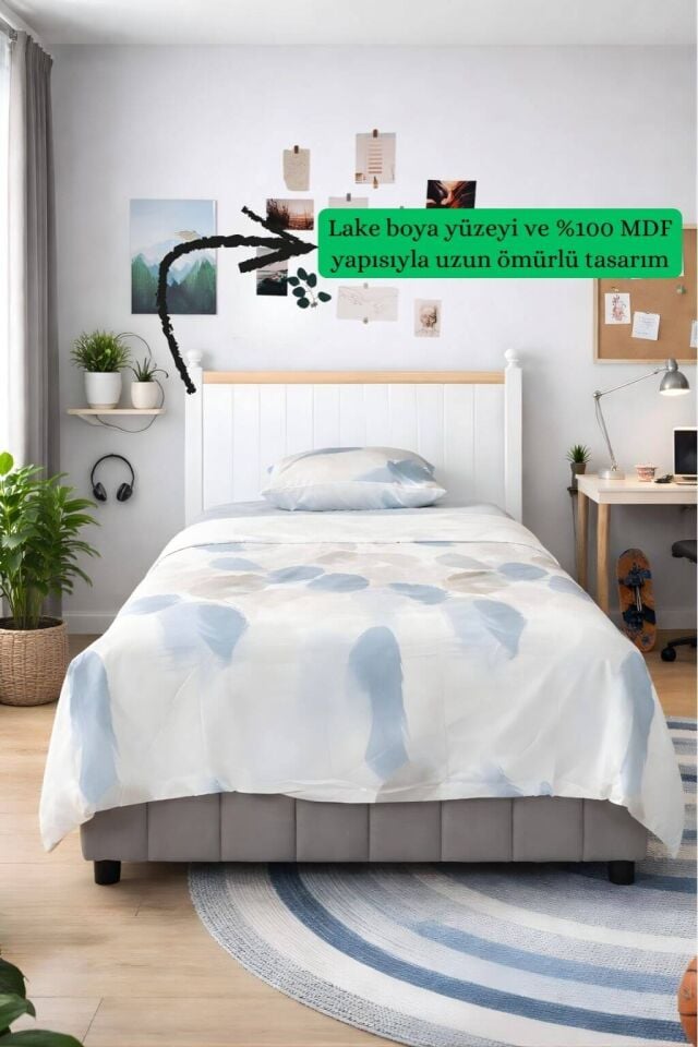 Sicilya 120x200 cm Baza Başlığı | MD | Minimalist ve Ergonomik Dizayn