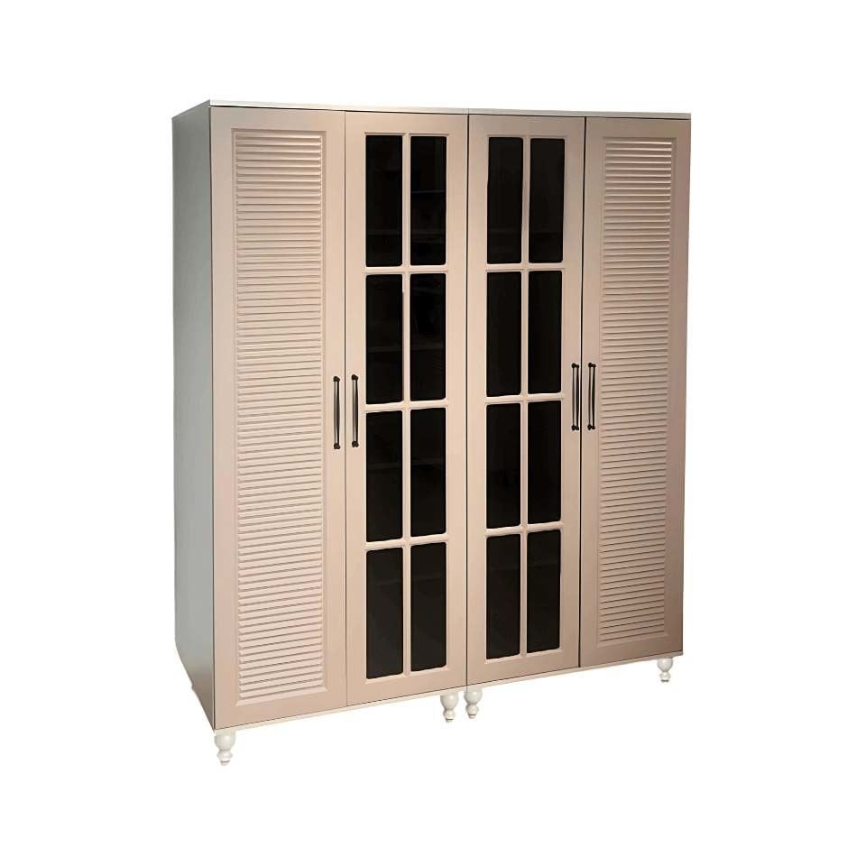 Masal 4 Kapaklı Çekmeceli Dolap | MDF Gövde | Ağaç Ayaklar | Zarif ve İşlevsel Detaylar