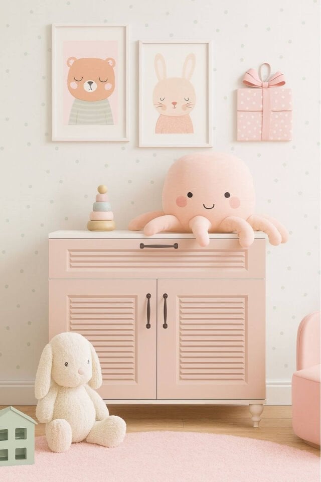 Masal Kapaklı Şifonyer | MDF Gövde | Ağaç Ayaklar | Zamansız Tasarım, Akıllı Depolama