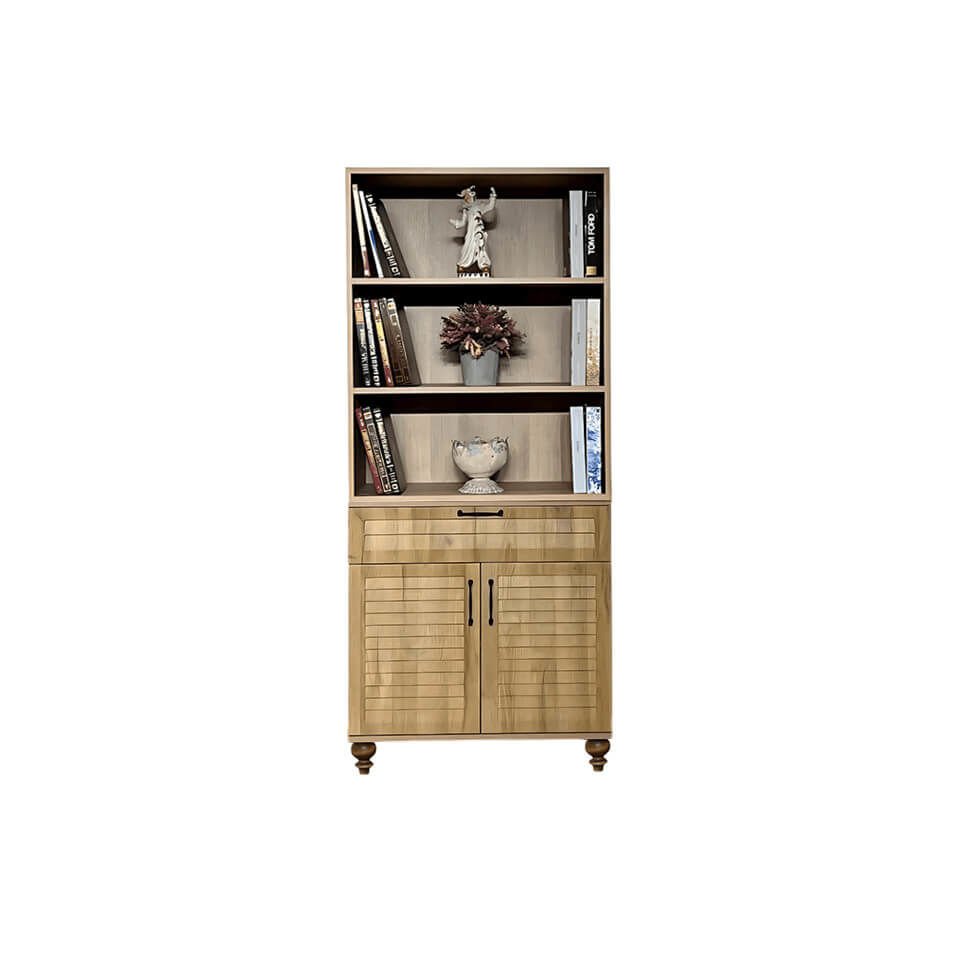 Pera Wood Kapaklı Şifonyer ve Kitaplık Set