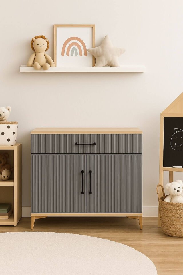 Ege Kapaklı Şifonyer | MDF Gövde | Ağaç Ayaklar | Fonksiyonel ve Şık Tasarım