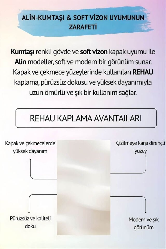 Alin Kapaklı Şifonyer ve Kitaplık Seti | %100 MDF| Ağaç Ayaklar