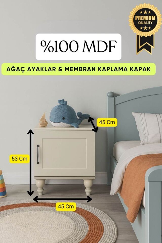Alin Komodin | MDF Gövde | Ağaç Ayaklı