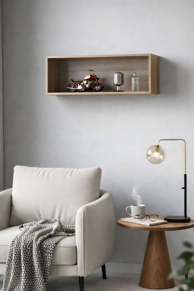 Modern Çalışma Masası Üstü Kutu | 80 CM Genişlik | Riviera Renk | MDF