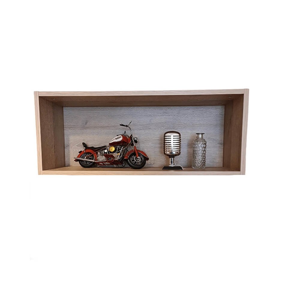 Modern Çalışma Masası Üstü Kutu | 80 CM Genişlik | Riviera Renk | MDF