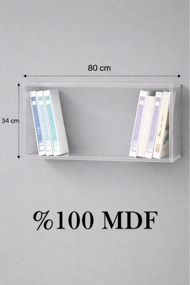 Modern Çalışma Masası Üstü Kutu | 80 CM Genişlik | Riviera Renk | MDF