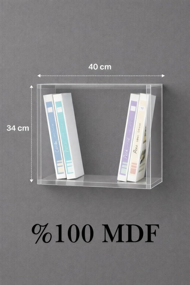 Antrasit Renk MDF Çalışma Masası Üstü Kutu – 40 CM | Dayanıklı ve Şık Düzenleyici