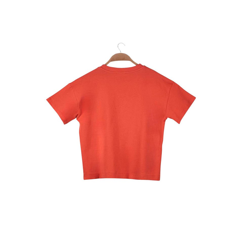 Kız Çocuk Oversıze T-Shirt – Coral | Rahat Kalıp ve Modern Günlük Stil
