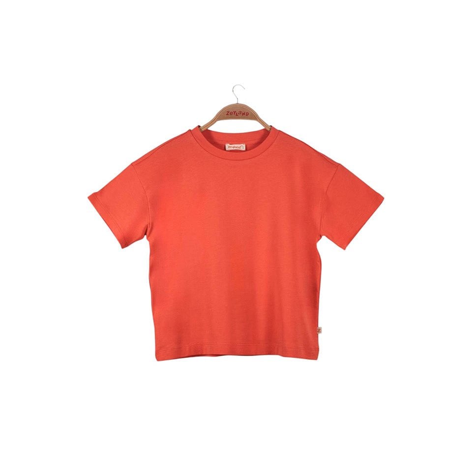 Kız Çocuk Oversıze T-Shirt – Coral | Rahat Kalıp ve Modern Günlük Stil