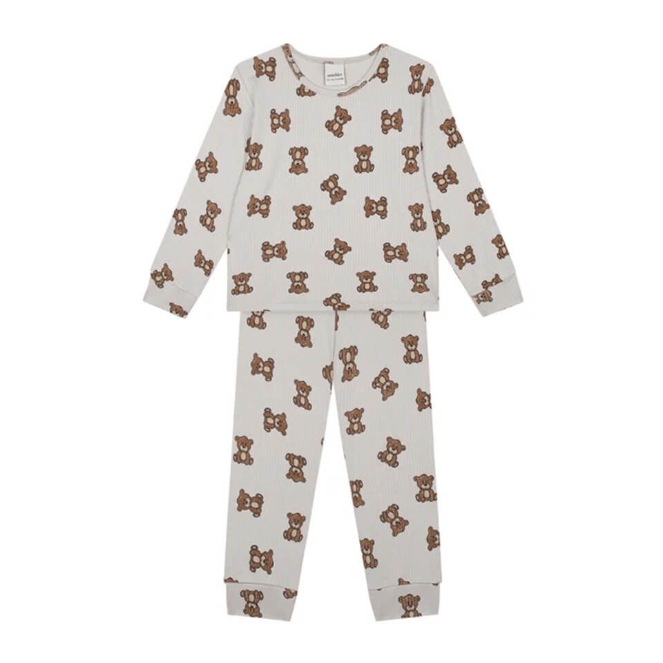 Minik Ayılar Uzun Kollu Bebek Set-Bej