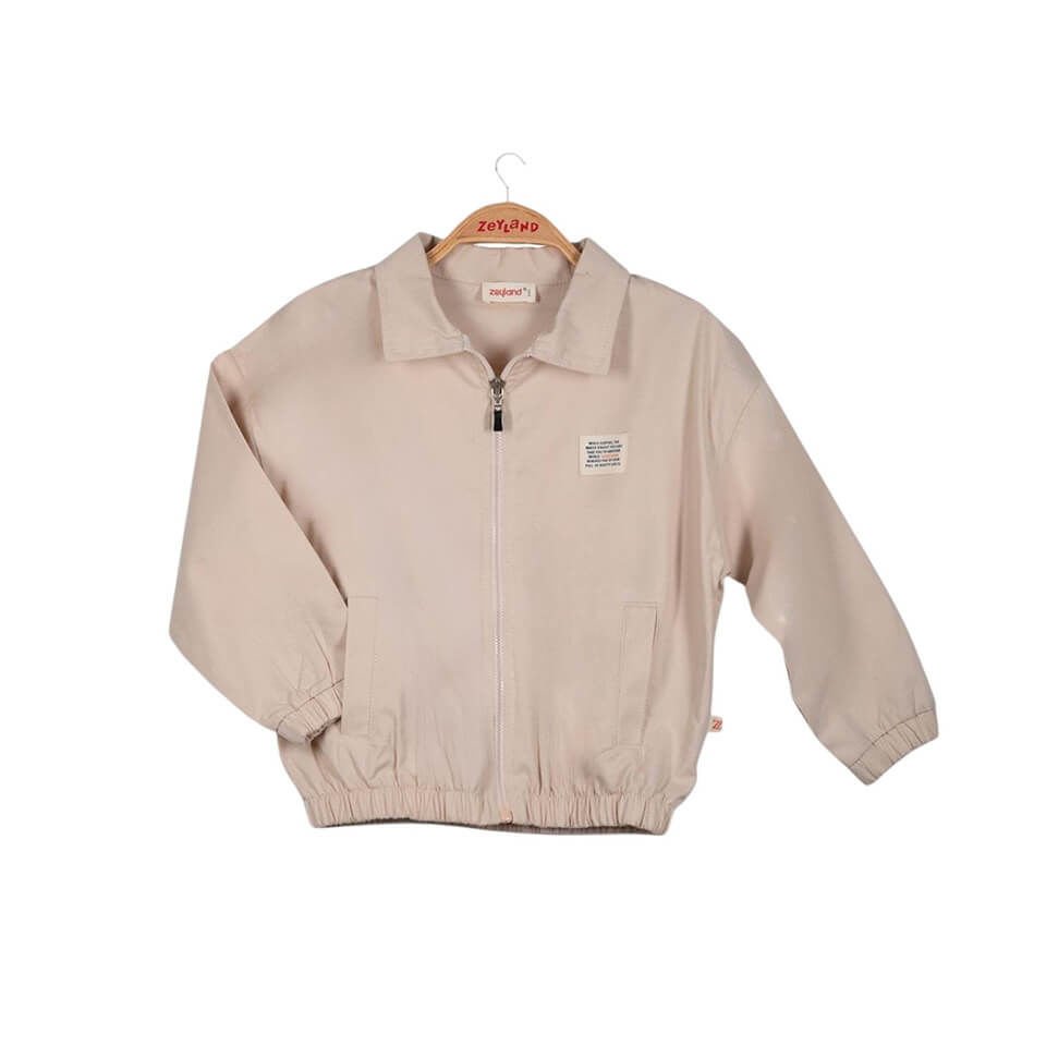 Gabardin Ceket – Taş Rengi | Erkek Çocuklara Özel Rahat ve Modern Tasarım