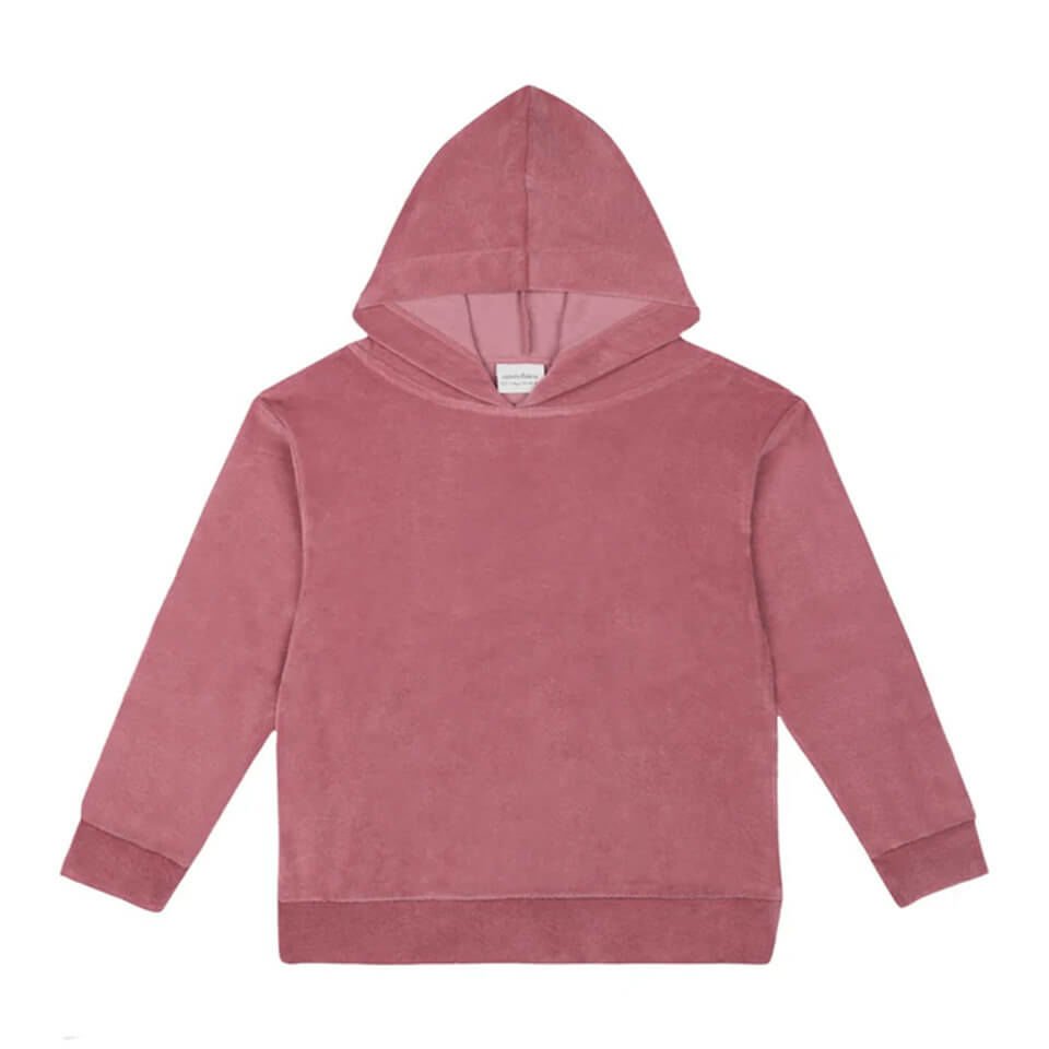 Kadife Kapüşonlu Eşofman Takımı-Pembe